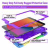 Picture of BMOUO iPad 8th Generation Case,iPad 7th Generation Case,iPad 10.2 Case,Three Layer Hybrid Shockproof [360 Rotating Stand] [Hand Strap] [Pencil Holder] Kids Case for New iPad 10.2 Inch 2020/2019-Purple