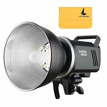 Picture of Godox MS300 300WS 2.4G Wireless Remote Control and Lightweight, Compact and Durable Studio Flash, 0.11.8S Recycle time, 5600±200k Color Temperature+Godox AD-R6 Standard Reflector