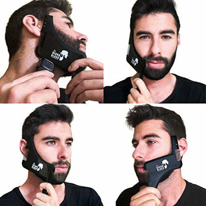 Picture of The Beard Black Beard Shaping & Styling Tool with inbuilt Comb for Perfect line up & Edging, use with a Beard Trimmer or Razor to Style Your Beard & Facial Hair, Premium Quality Product