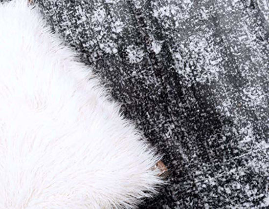 Picture of Unique Loom Sofia Collection Traditional Vintage Runner Rug, 3' 3" x 16' 5", Dark Gray/Ivory