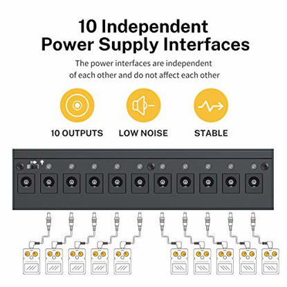 Picture of Donner Dp-1 Guitar Power Supply 10 Isolated DC Output for 9V/12V/18V Effect Pedal