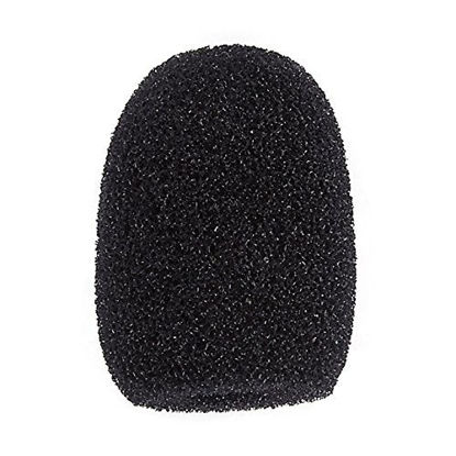Picture of Mini Microphone Windscreens - 24-Pack Microphone Foam Cover for Lapel, Lavalier, and Headset Microphones, Black