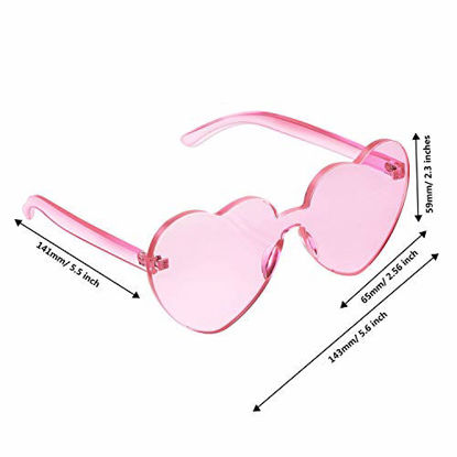 Picture of Maxdot Heart Shape Sunglasses Party Sunglasses (Light Pink)