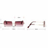 Picture of MINCL/Fashion Small Rectangle Sunglasses Women Ultralight Candy Color Rimless Ocean Sun Glasses (tea)