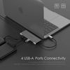 Picture of LENTION USB-C Multi-Port Hub with 4K HDMI Output, 4 USB 3.0, Type C Charging Adapter Compatible 2020-2016 MacBook Pro 13/15/16, New Mac Air & Surface, Chromebook, More (CB-C35, Space Gray)