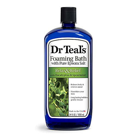 Picture of Dr. Teal's Foaming Bath (Epsom Salt), Eucalyptus Spearmint, 34 Fluid Ounce