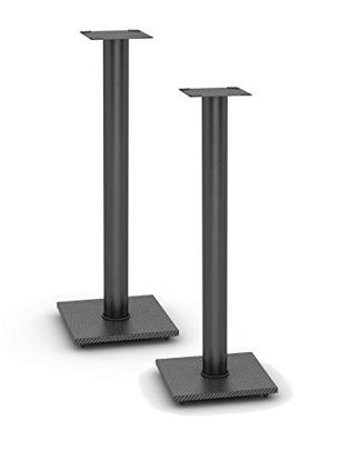 Picture of Atlantic Bookshelf Speaker Stands - Steel Construction, Pedestal Style & Built-in Wire Management, Support Bookshelf-Style Speakers up to 20 lbs. PN 77335799 - Black 2-Pack