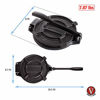 Picture of Victoria 8 Inch Cast Iron Tortilla Press. Tortilla Maker, Flour Tortilla press, Rotis Press, Dough Press, Pataconera Seasoned with Flaxeed Oil, Black -