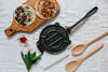 Picture of Victoria 8 Inch Cast Iron Tortilla Press. Tortilla Maker, Flour Tortilla press, Rotis Press, Dough Press, Pataconera Seasoned with Flaxeed Oil, Black -