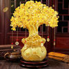 Picture of Feng Shui Citrine/Yellow Crytal Money Tree with Chinese Dragon Pots