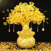 Picture of Feng Shui Citrine/Yellow Crytal Money Tree with Chinese Dragon Pots