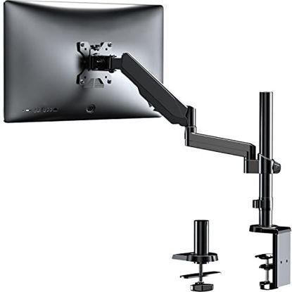 Picture of WALI Premium Single LCD Monitor Desk Mount Fully Adjustable Gas Spring Stand for Display up to 32 inch Weight Capacity 17.6lbs GSDM001