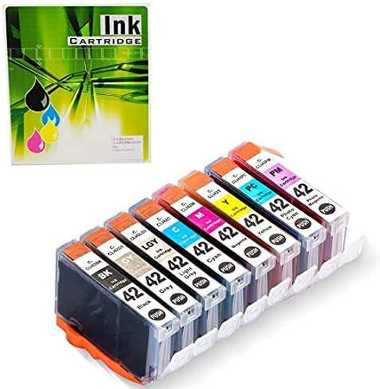 Picture of NEXTPAGE Compatible Ink Cartridges Replacement for Canon CLI42 8 Pack for PIXMA PRO-100 Printer, Canon Ink CLI 42 CLI-42 Ink Cartridge Use in Canon pixma pro 100 Printer