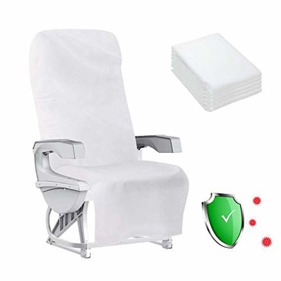 GetUSCart 5 Pcs Disposable Airplane Seat Covers Nonwoven Safety