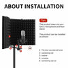 Picture of Aokeo Professional Studio Recording Microphone Isolation Shield, Pop Filter.High density absorbent foam is used to filter vocal. Suitable for Blue Yeti and any condenser microphone recording equipment