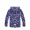 Picture of MGEOY Girls Rain Jackets Lightweight Waterproof Hooded Rain Coats Windbreakers for Kids Blue 10/12