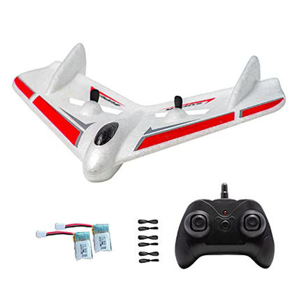 Picture of RC Plane Remote Control Airplane - OTTCCTOY RTF 2CH Remote Control Ghost Airplane Indoor Outdoor 2.4GHz Radio Control Aircraft for Kids (2 Batteries)