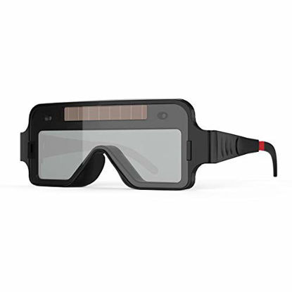 Picture of YESWELDER True Color Solar Powered Auto Darkening Welding Goggles, 2 Sensors Welder Glasses for TIG MIG MMA Plasma
