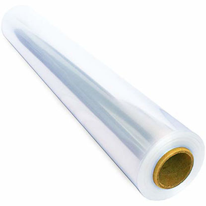 Picture of 110 ft Clear Cellophane Wrap Roll (31.5 in x 110 ft) - Cellophane Roll - Clear Wrap Cellophane Bags - Clear Wrapping Paper to Wrap Gift Baskets - Clear Gift Wrap - Celophane Basket Wrap - Cello Wrap