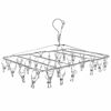 Picture of Clothes Drying Rack, Fayleeko 52 Clips Stainless Steel Laundry Drying Rack Folding Sock Hanger, Underwear Hanger, Clothes Hangers for Drying Towels, Bras, Lingerie, Baby Clothes,