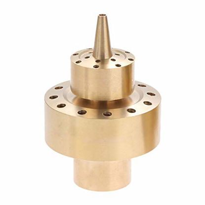 Picture of Hicello 1" Brass DN25 Fountain Nozzle Column Water Fountain Nozzle Sprinkler Spray Head for Garden Pond Bring Beautiful Visual Effects
