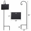 Picture of FORUP Plant Label, 10pcs Garden Markers Signs Labels, Weatherproof Reusable Natural Slate Hanging Tags on Stainless Steel Metal Rod for Flower Bed, Pots, Planters