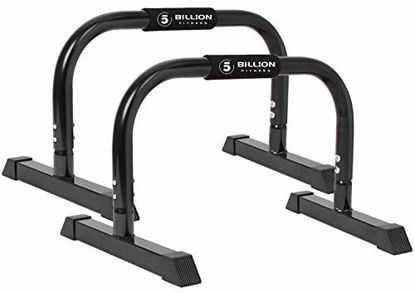 Picture of 5BILLION Parallettes Bars,Strength Training Pushup Stands Heavy Push Up Bar Fitness Workout Dip bar Station Stabilizer Parallette Push Up Stand for Home Gym Strength Training Workout Equipment,660LBS
