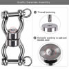 Picture of SELEWARE Silent Bearing Swing Swivel, 360° Rotational Device Hanging Accessory with 2 Removeable Buckle for Tree Swing, Hammock Chair, Climbing Rope, Yoga, Kids Swing Swivel, 1200LB Capacity