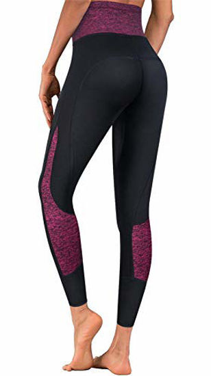 GetUSCart- TrainingGirl High Waist Sauna Sweat Pants Slimming Neoprene  Weight Loss Workout Capri Leggings with Zipper Pocket for Women (Black, 3XL)