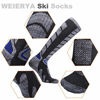 Picture of WEIERYA Ski Socks 2 Pairs Pack for Skiing, Snowboarding, Cold Weather, Winter Performance Socks Grey Medium