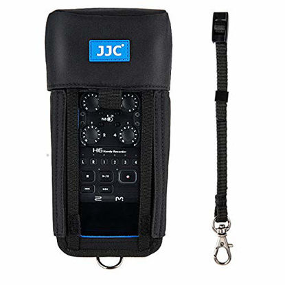 Picture of JJC H6 Protective Carrying Storage Pouch Case Bag for Zoom H6 & H6 All Black 2020 Version Handy Portable Recorder replaces Zoom PCH-6 Case, with Clear Visible Front Face Cover Protector