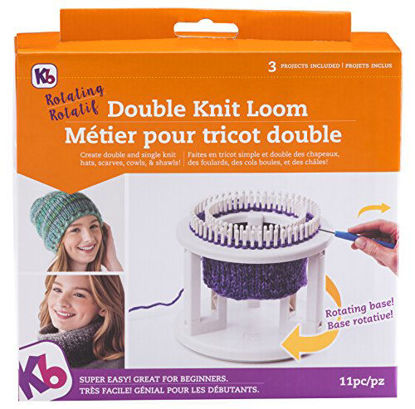 Picture of Authentic Knitting Board Rotating Double Knit Loom, Off White