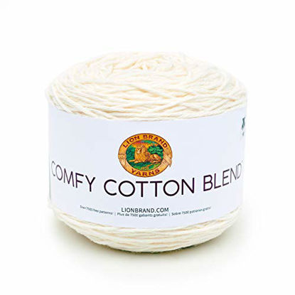 Picture of Lion Brand Yarn Comfy Cotton Blend Yarn, Whipped Cream