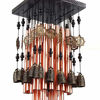 Picture of fengshuisale Outdoor Indoor 28 Metal Tube Wind Chime with Copper Bell Large Windchimes for Patio Garden Terrace W Red String Bracelet W3089