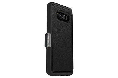 Picture of OtterBox Strada Series for Samsung Galaxy S8+ - Retail Packaging - Onyx (Black/Black Leather)