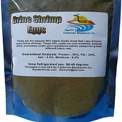 Picture of 25 Grams, Brine Shrimp Eggs, Premium Grade A 90% Hatch Rate, Great Salt Lake Artemia Cyst Brine Shrimp Eggs. Our Eggs shipped from California. NOT from Overseas or Amazon Warehouse ..25 Grams