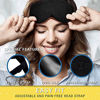 Picture of 100% Silk Sleep Mask For A Full Night's Sleep | Comfortable & Super Soft Eye Mask With Adjustable Strap | Works With Every Nap Position | Ultimate Sleeping Aid / Blindfold, Blocks Light Jersey Slumber