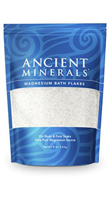 Picture of Ancient Minerals Magnesium Bath Flakes - Bathing Alternative to Epsom Salt - Soak in Natural Salts - High-Absorption Efficiency for Relaxation, Wellness & Muscle Relief - 8 lbs