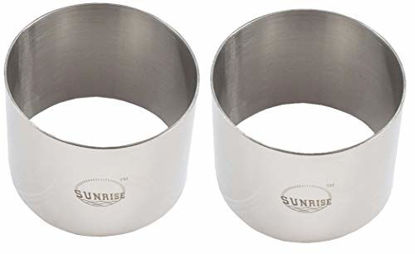 Picture of (Pack of 2) Round Food Ring, Stainless Steel (2.75" D x 2" H)