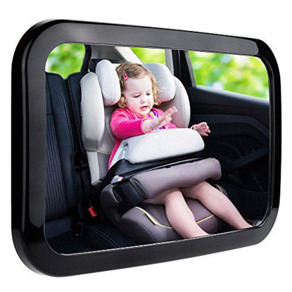 Picture of Zacro Baby Car Mirror, Shatter-Proof Acrylic Baby Mirror for Car, Rearview Baby Mirror-Easily to Observe The Baby's Every Move, Safety and 360 Degree Adjustability