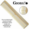 Picture of Giorgio G16 Double Tooth Hair Dressing Table Comb, Fine and Wide Tooth Dresser Comb For Hair, Beard and Mustache, Coarse and Fine Hair Styling Comb. Handmade Saw-Cut from Cellulose and Hand Polished