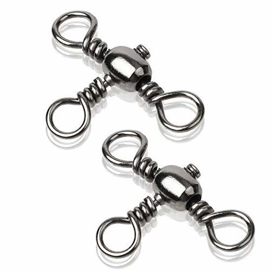 GetUSCart- AMYSPORTS Stainless 3way Swivel Fishing crossline swivels 3 Way  rigs Saltwater Freshwater Drifting trolling Fishing Tackle Connector for  Spoons Minnow baits 25pcs 53lbs