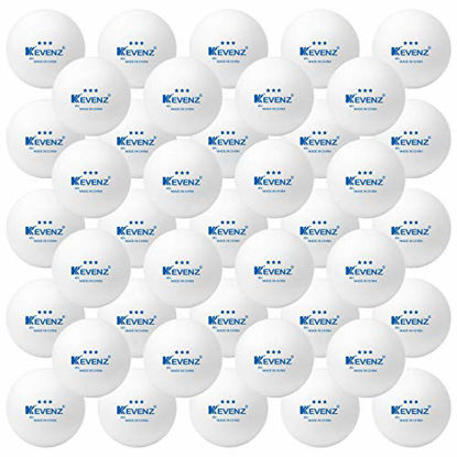 Picture of KEVENZ 60-Pack 3 Star Ping Pong Balls,Advanced Table Tennis Ball,Bulk Outdoor Ping Pong Balls (White)