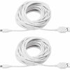 Picture of 2-Pack 25ft USB to Micro USB Extension Power Cable Compatible for Wyze Cam, Oculus Go, Yi Home Camera, Kasa Cam Security Camera, White