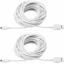 Picture of 2-Pack 25ft USB to Micro USB Extension Power Cable Compatible for Wyze Cam, Oculus Go, Yi Home Camera, Kasa Cam Security Camera, White