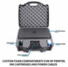 Picture of CASEMATIX Portable Printer Carry Case Compatible with HP Officejet 250 Wireless Mobile Printer, Ink Cartridges and Power Cable