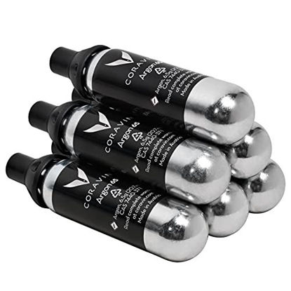 Picture of Coravin Pure Capsules - Pack of 6 - Patented Argon Gas Cartridges for Coravin Wine Bottle Opener, Needle Pourer, or Coravin Pivot