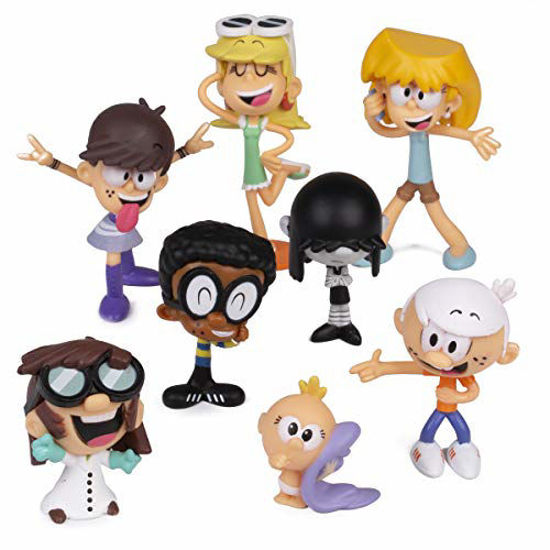 Picture of The Loud House Figure 8 Pack - Lincoln, Clyde, Lori, Lily, Leni, Lucy, Lisa, Luna - Action Figure Toys from The Nickelodeon TV Show - Ages 4+