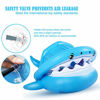 Picture of Baby Float Swimming Pool Toddler Floaties with Inflatable Canopy Shark Infant Pool Float for Kids Aged 6-36 Months