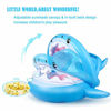 Picture of Baby Float Swimming Pool Toddler Floaties with Inflatable Canopy Shark Infant Pool Float for Kids Aged 6-36 Months